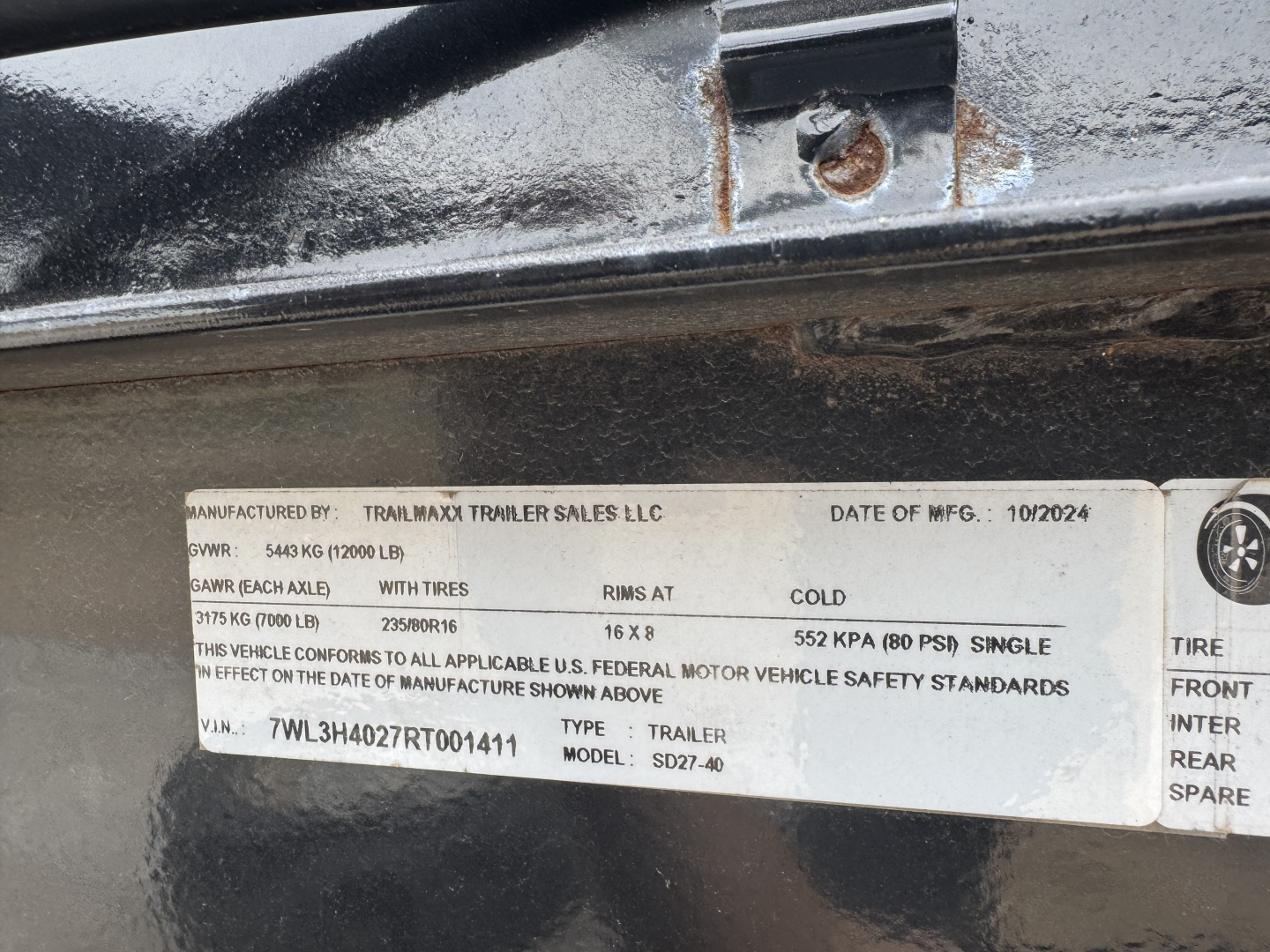 Used 2024 Trail Maxx SD210S-40 Deckover Trailer