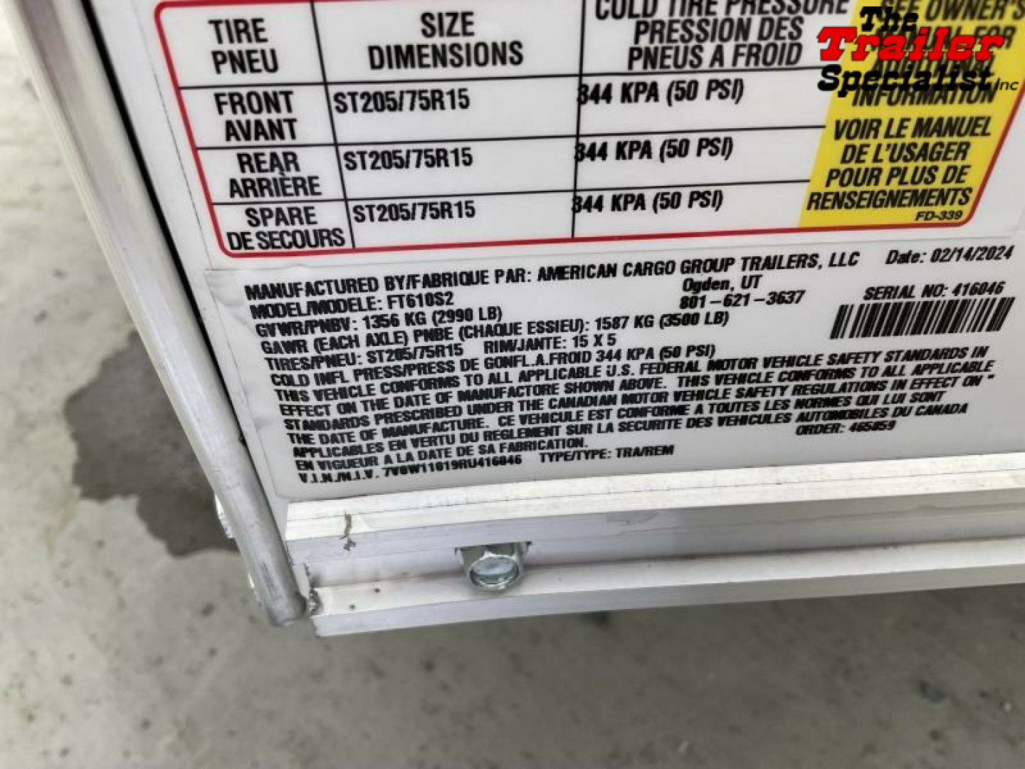 New 2025 Wells Cargo 6FT X 10FT 2990 GVW SA Cargo / Enclosed Trailer