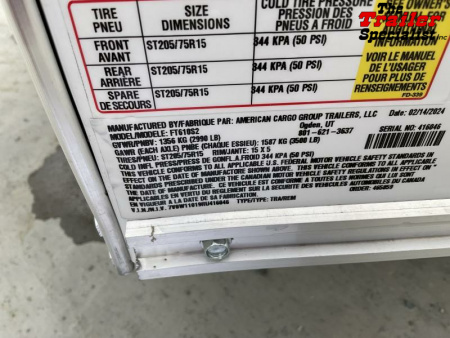 New 2025 Wells Cargo 6FT X 10FT 2990 GVW SA Cargo / Enclosed Trailer