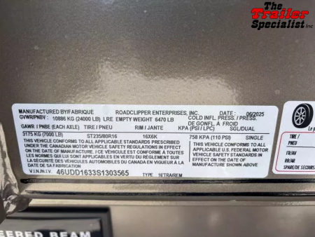 New 2025 Diamond C Trailers 7FT X 16FT 24K GVW Dump Trailer