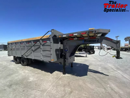 New 2025 Diamond C Trailers 8FT X 20FT 25.9K GVW TA 4FT SIDES Dump Trailer