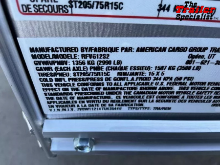 New 2026 Wells Cargo 6FT X 12FT 2990 GVW SA Cargo / Enclosed Trailer