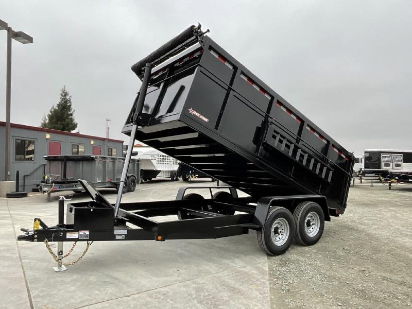 New 2025 Five Star Trailers 7FT X 14FT 14K GVW TA 4FT SIDES TELESCOPIC Dump Trailer