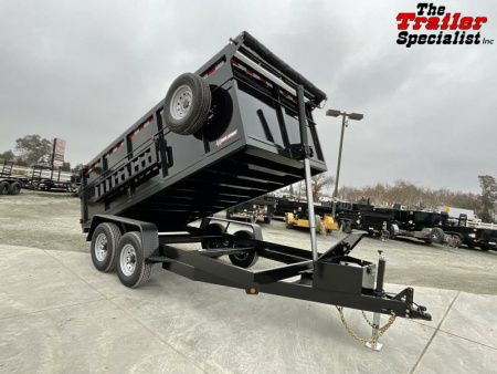 New 2025 Five Star Trailers 7FT X 14FT 14K GVW TA 4FT SIDES TELESCOPIC Dump Trailer