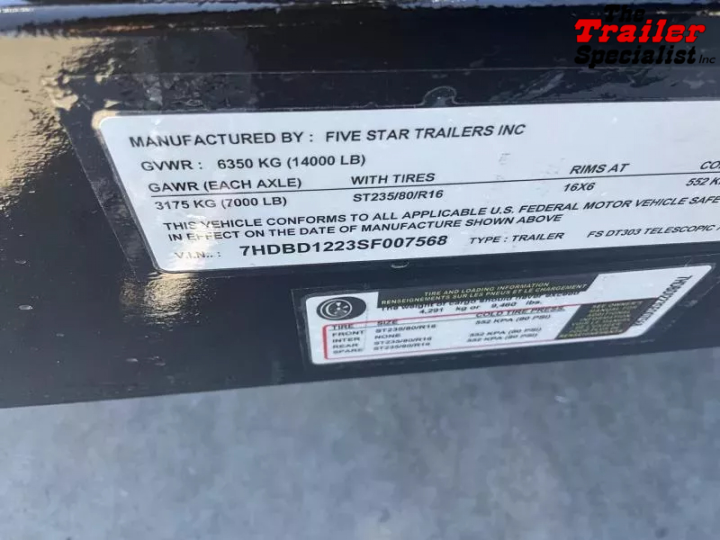 New 2025 Five Star Trailers 7FT X 12FT 14K GVW TA 4FT SIDES TELESCOPIC Dump Trailer