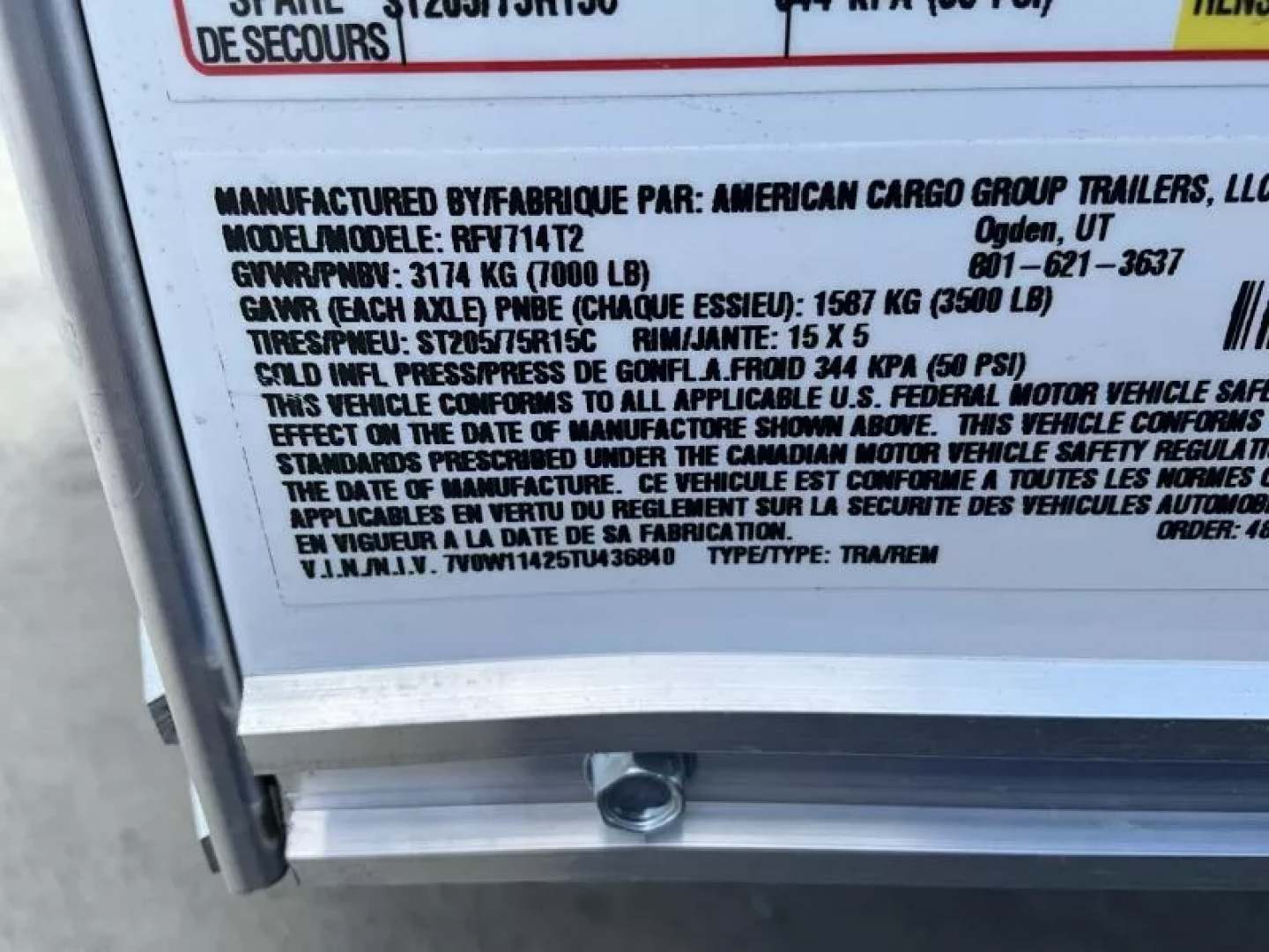 New 2026 Wells Cargo 7FT X 14FT 7K GVW TA Cargo / Enclosed Trailer