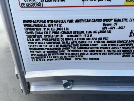 New 2026 Wells Cargo 7FT X 14FT 7K GVW TA Cargo / Enclosed Trailer