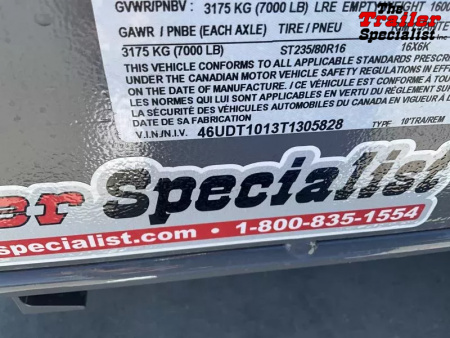 New 2026 Diamond C Trailers 6.5FT X 10FT 7K GVW Equipment Trailer