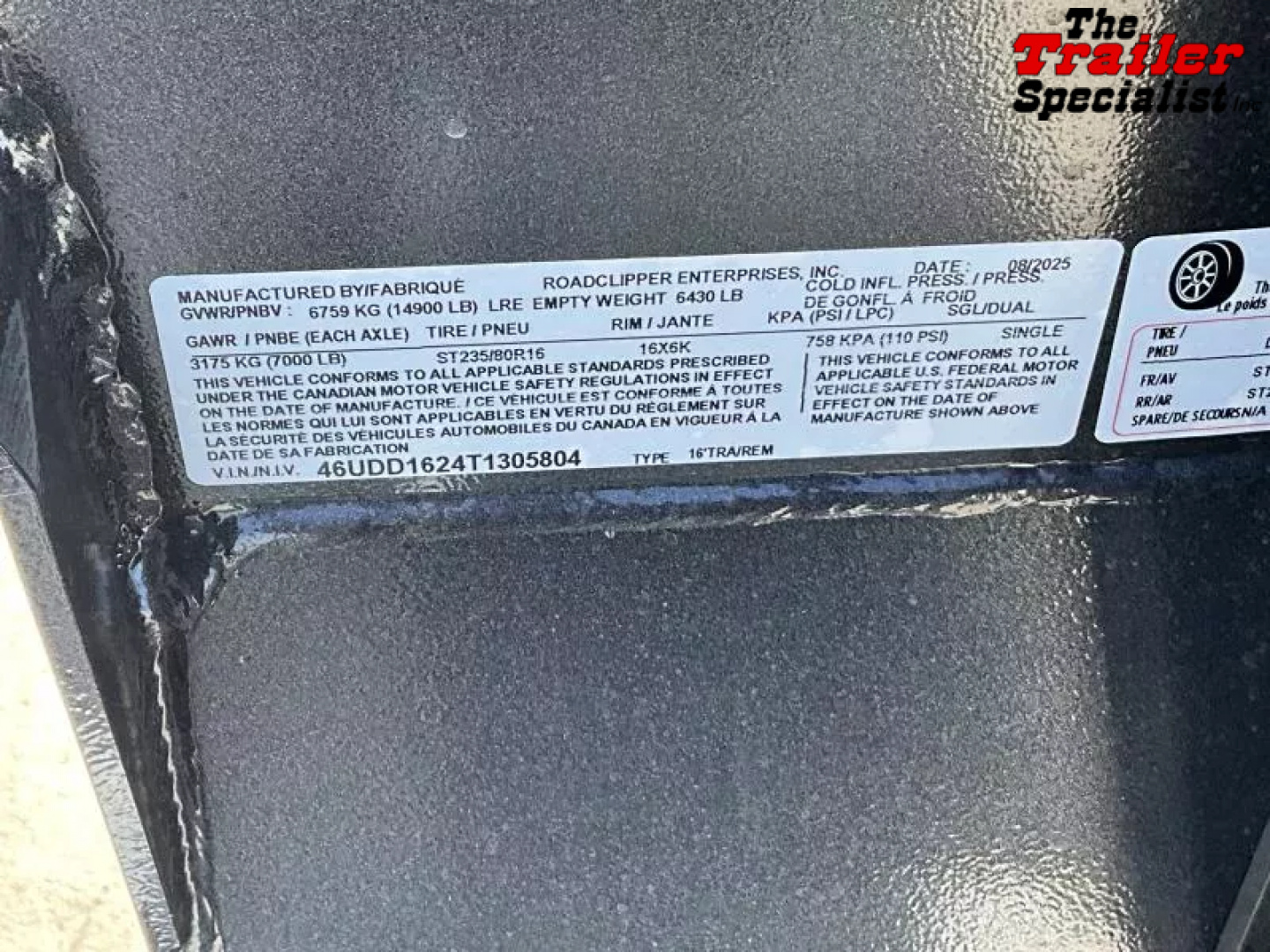 New 2026 Diamond C Trailers 7FT X 16FT 14.9K GVW Dump Trailer