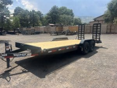Used USED 2025 Top Hat Trailers 83X20 Equipment Hauler With stand up ramps - 246289
