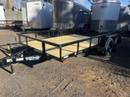 New 2025 Top Hat Trailers 77X14 LDX Flatbed Utility Trailer - 252574