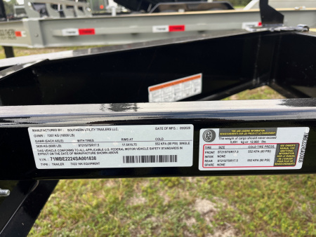 New 2025 Southern Utility 7x22 16K Equipment Trailer