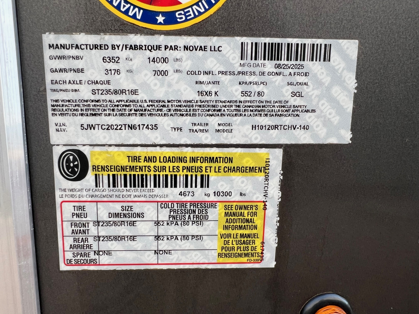 New 2026 H&H Trailers 8.5 x 20 7K's Cargo / Enclosed Trailer