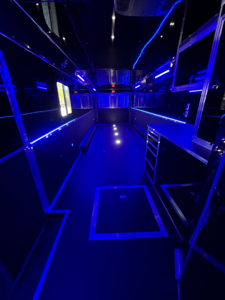 New 2026 Haulmark 34 Bathoom Race Trailer, Air Prep PKG, Awning, Polycor, Insulated, Window, 54" ALX Slide Out Step, A/C + Heat