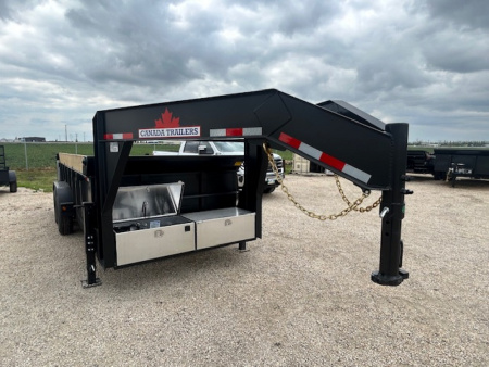 New 2026 Canada Trailers 16ft Gooseneck Dump Trailer
