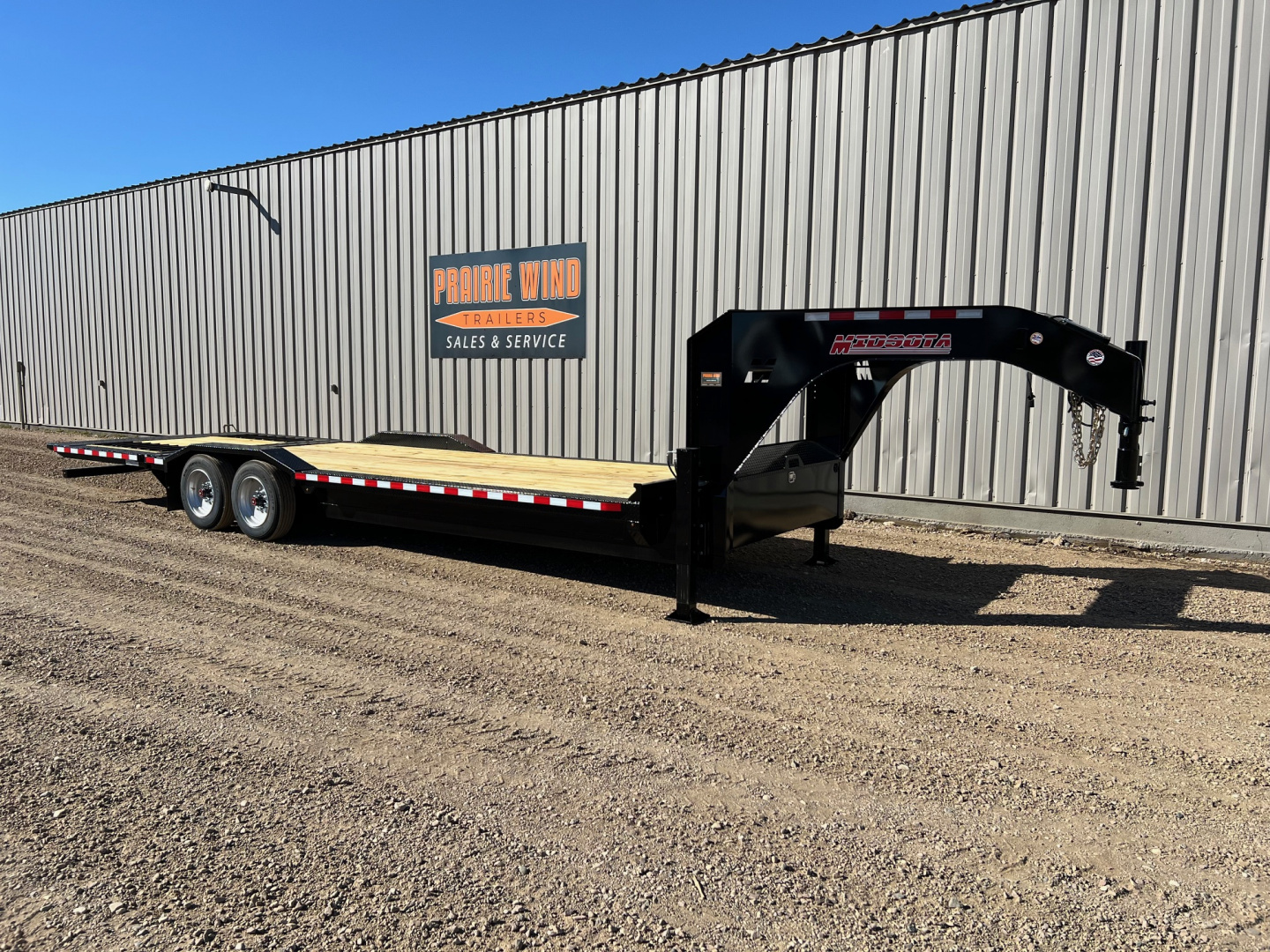 New 2026 Midsota 26' Hydraulic Tail Gooseneck Equipment Trailer