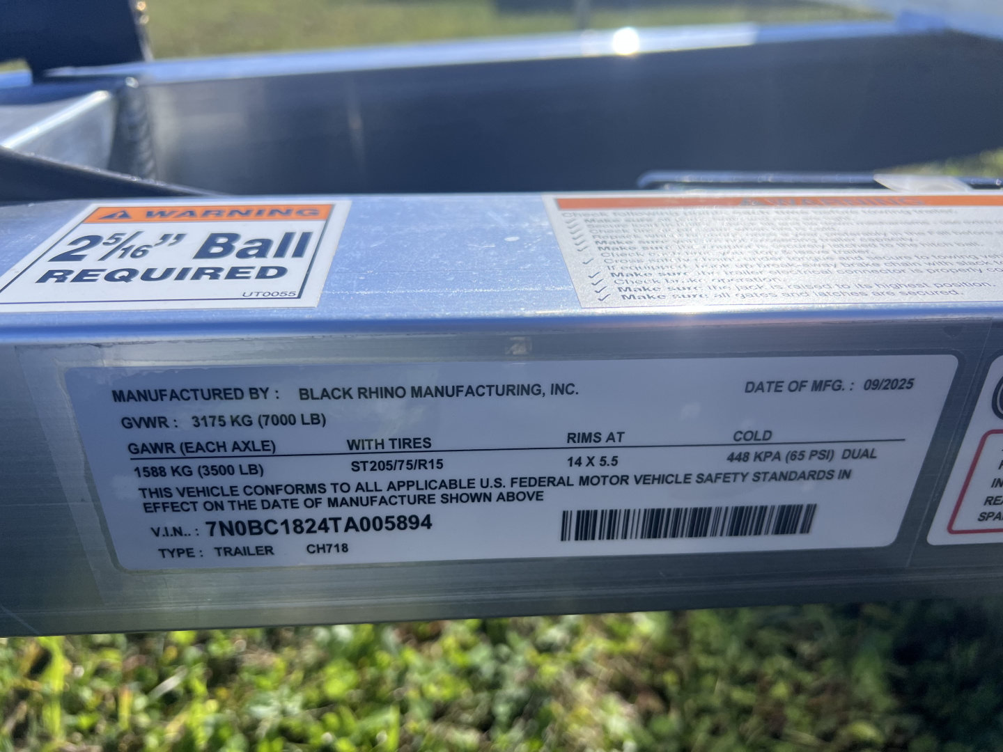 New 2026 Black Rhino 7X18 7K Car Hauler