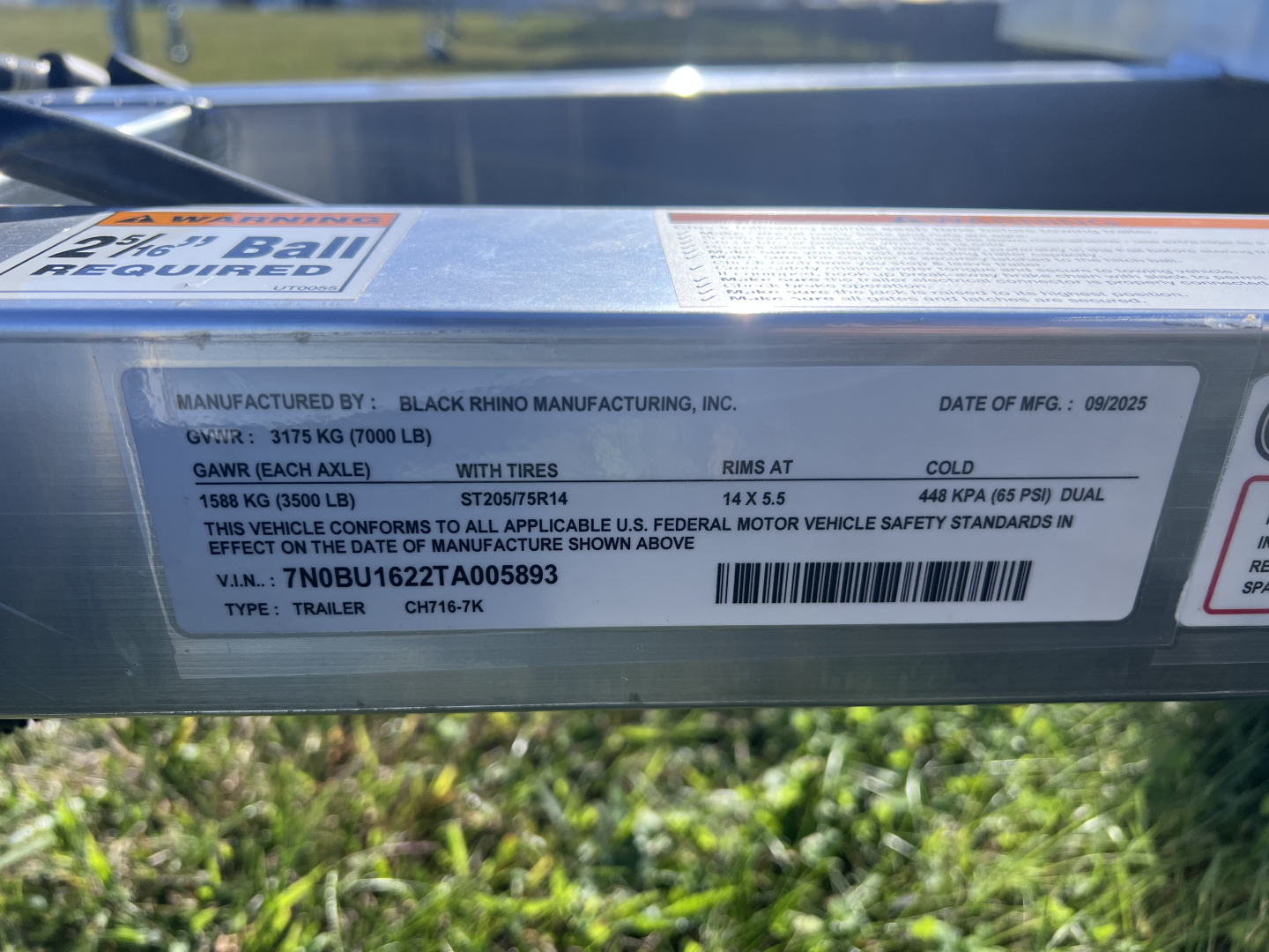 New 2026 Black Rhino 7X16 7K Car Hauler