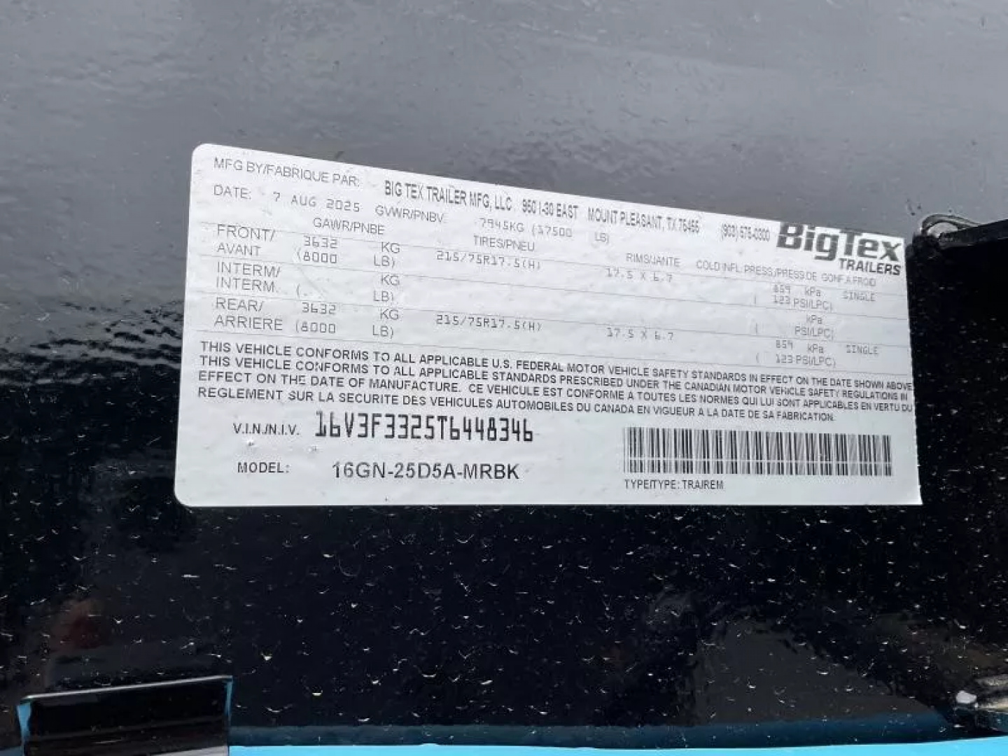 New 2026 Big Tex Trailers 8.5x25 (20+5) 17.5K Gooseneck Deckover Trailer