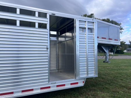 New 2026 Frontier Trailers 7x24 14K Gooseneck Stock / Stock Combo Trailer