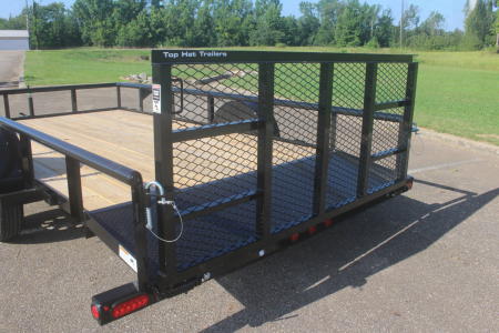 New 2025 Top Hat 14X83 DERBY SR PIPE W/2' DOVE TAIL & 3' TAILGATE Utility Trailer
