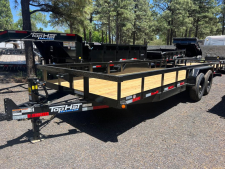 New 2026 Top Hat Trailers 83X16 HH 14K Equipment Trailer with ramps