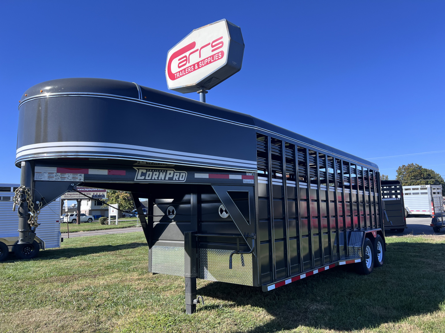 New 2025 CornPro 7x20 14K Gooseneck Stock / Stock Combo Trailer