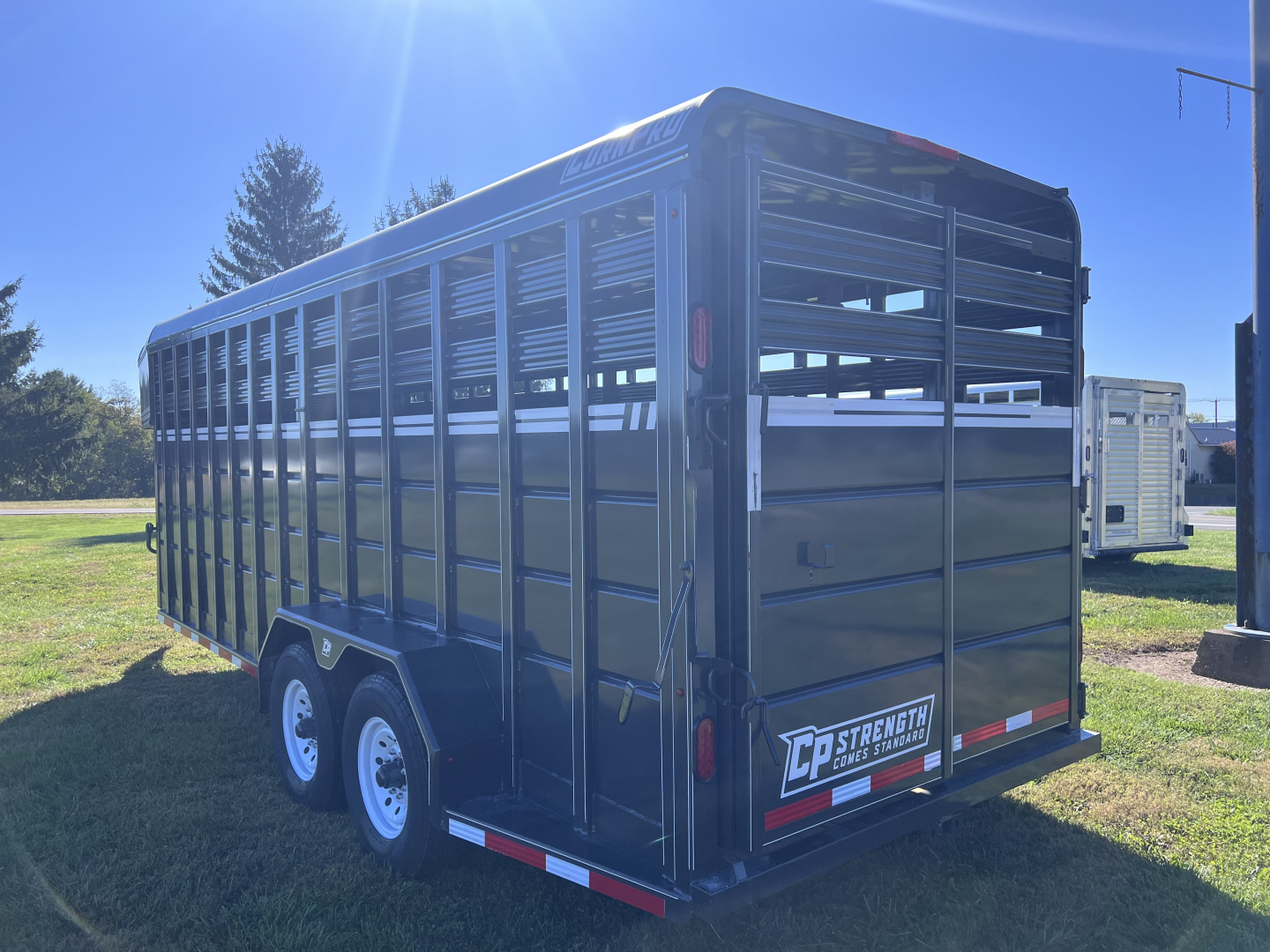 New 2025 CornPro 7x20 14K Gooseneck Stock / Stock Combo Trailer
