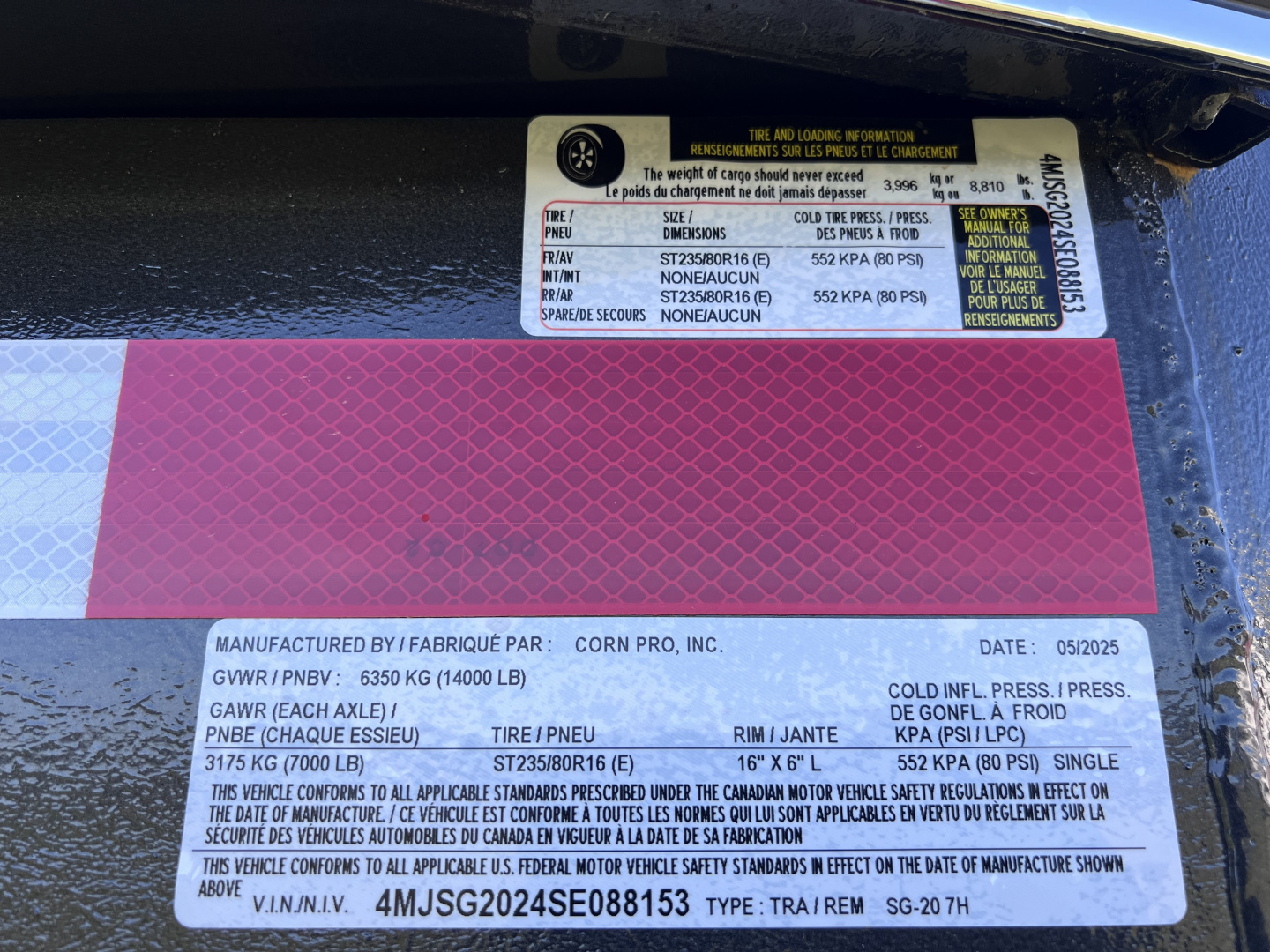 New 2025 CornPro 7x20 14K Gooseneck Stock / Stock Combo Trailer