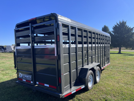 New 2025 CornPro 7x20 14K Gooseneck Stock / Stock Combo Trailer