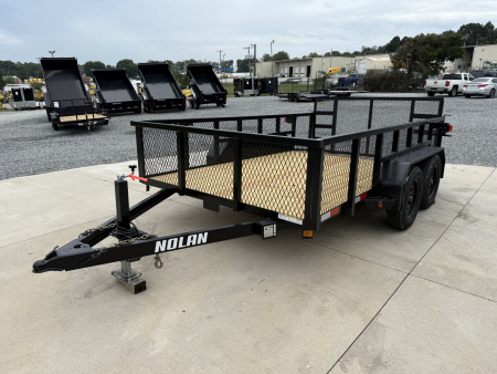 New 2026 Nolan 7X12 Landscape Utility Trailer w/2ft Mesh 7K