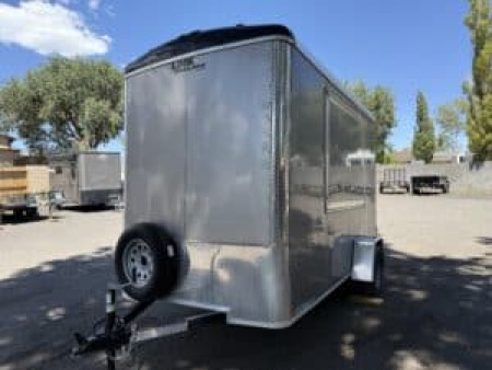 Used 2024 Look Trailers 6X12 Enclosed Cargo Trailer with Concession Window 7' Tall Rear Barn - 133842Doors