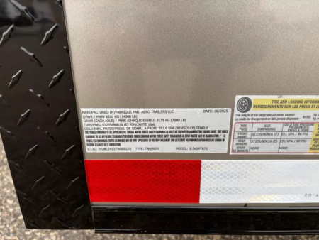 New 2026 Aero Trailers 8.5X24 14K V NOSE 14PLY TIRES W/ ETRACK Cargo / Enclosed Trailer