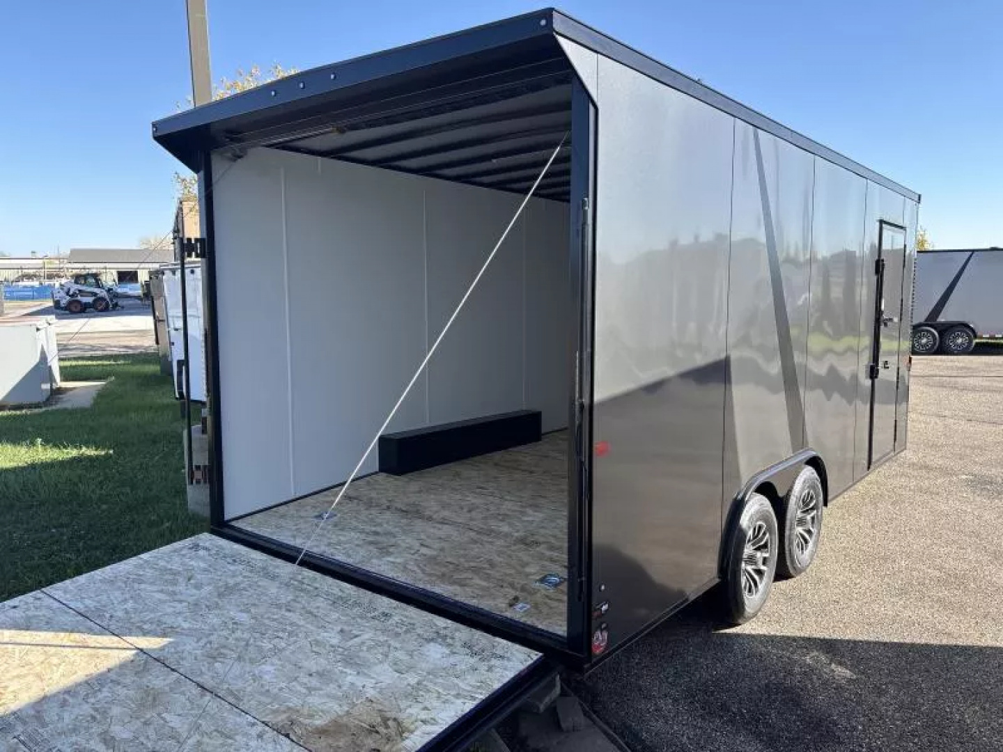 New 2026 Aero Trailers 8.5X18TA52 CHARCOAL  Cargo / Enclosed Trailer BLACKOUT