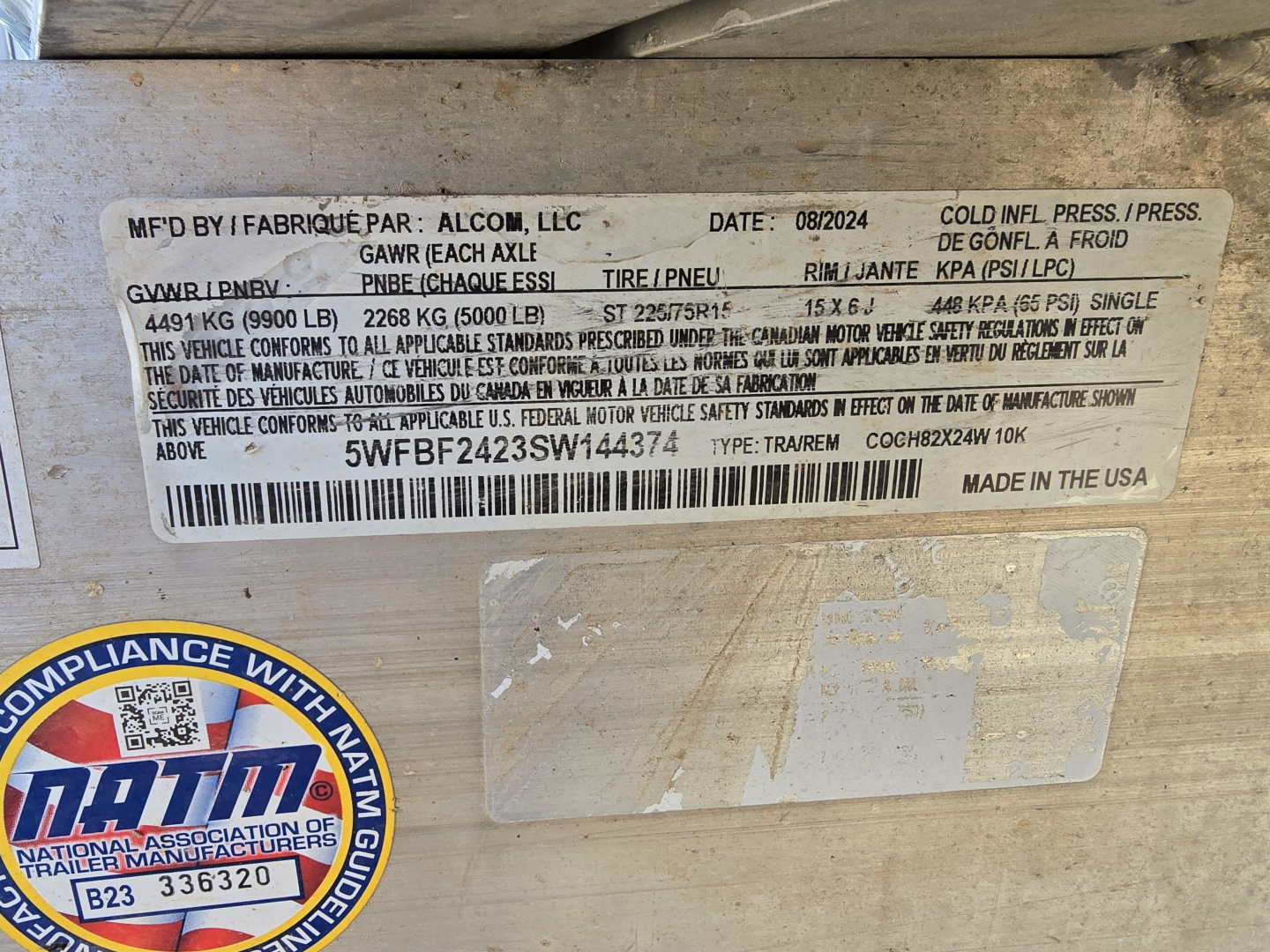 Used 2025 CargoPro Trailers COCH82X24W 10K Equipment Trailer