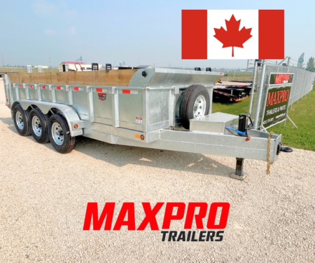 New 2026 Canada Trailers 16FT GALVINAZED TRIPLE AXLE Dump Trailer