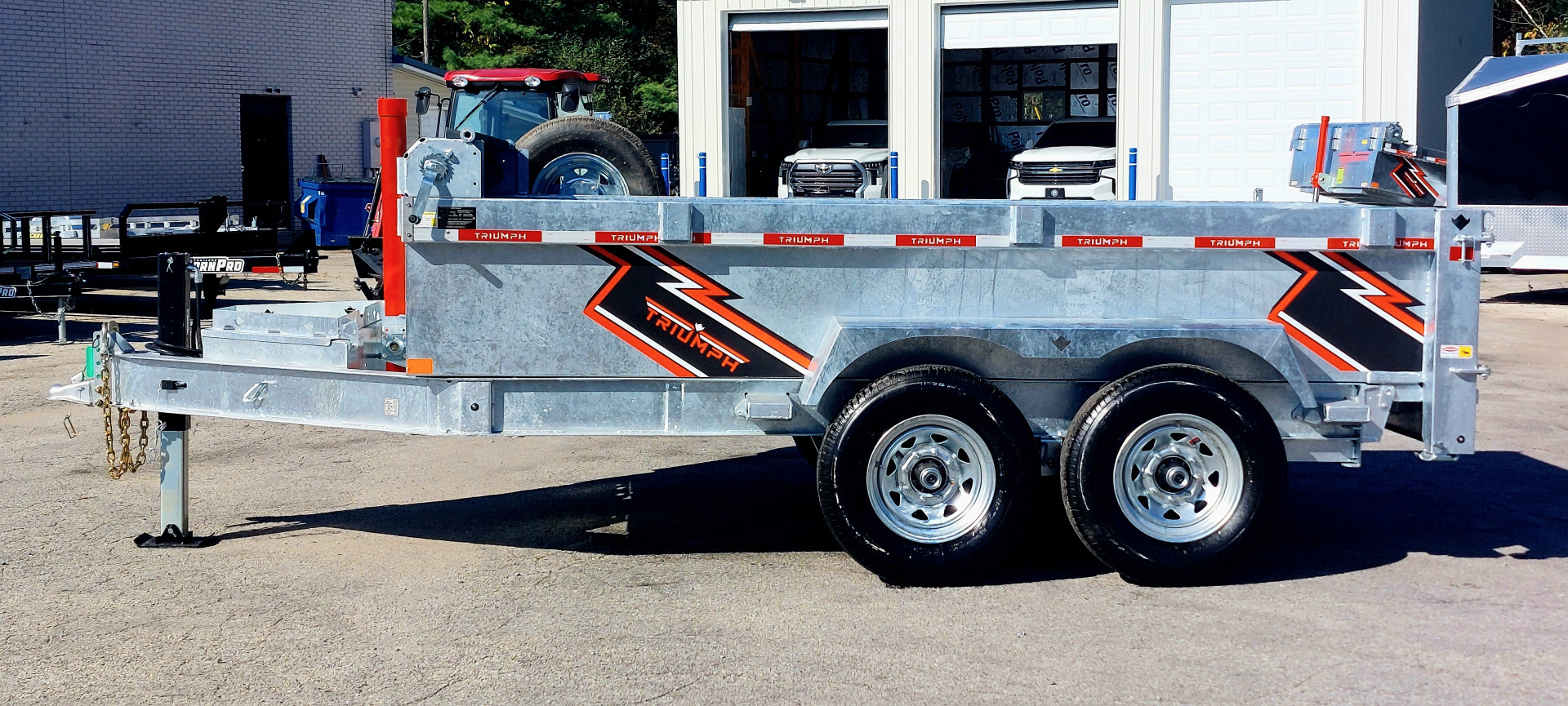 New 7 X 12 GALVANIZED DUMP HYDRAULIC JACK 7 K AXLES SPARE INCLUDED
