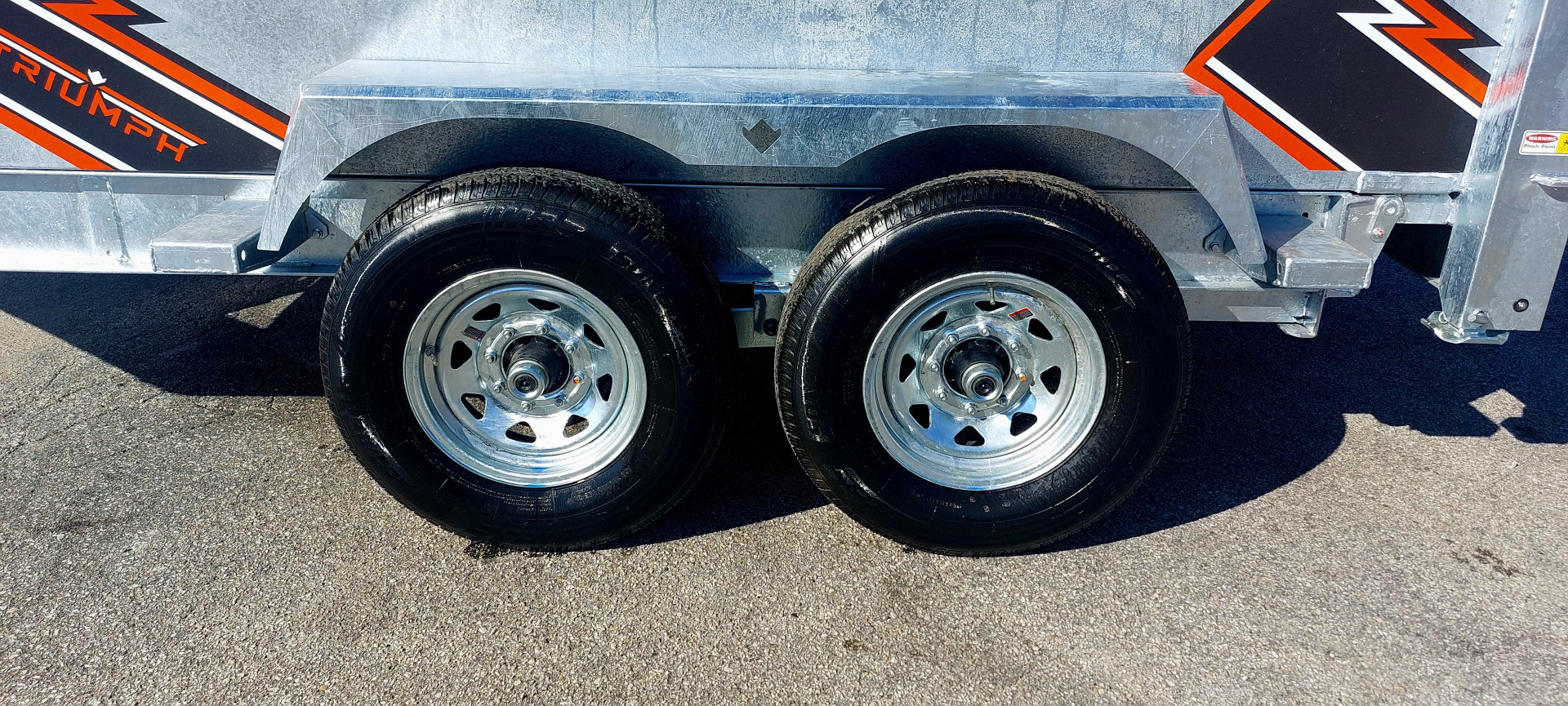 New 7 X 12 GALVANIZED DUMP HYDRAULIC JACK 7 K AXLES SPARE INCLUDED