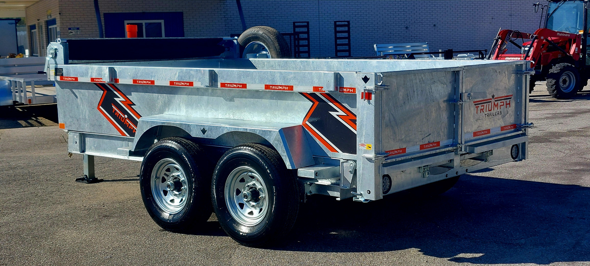 New 7 X 12 GALVANIZED DUMP HYDRAULIC JACK 7 K AXLES SPARE INCLUDED