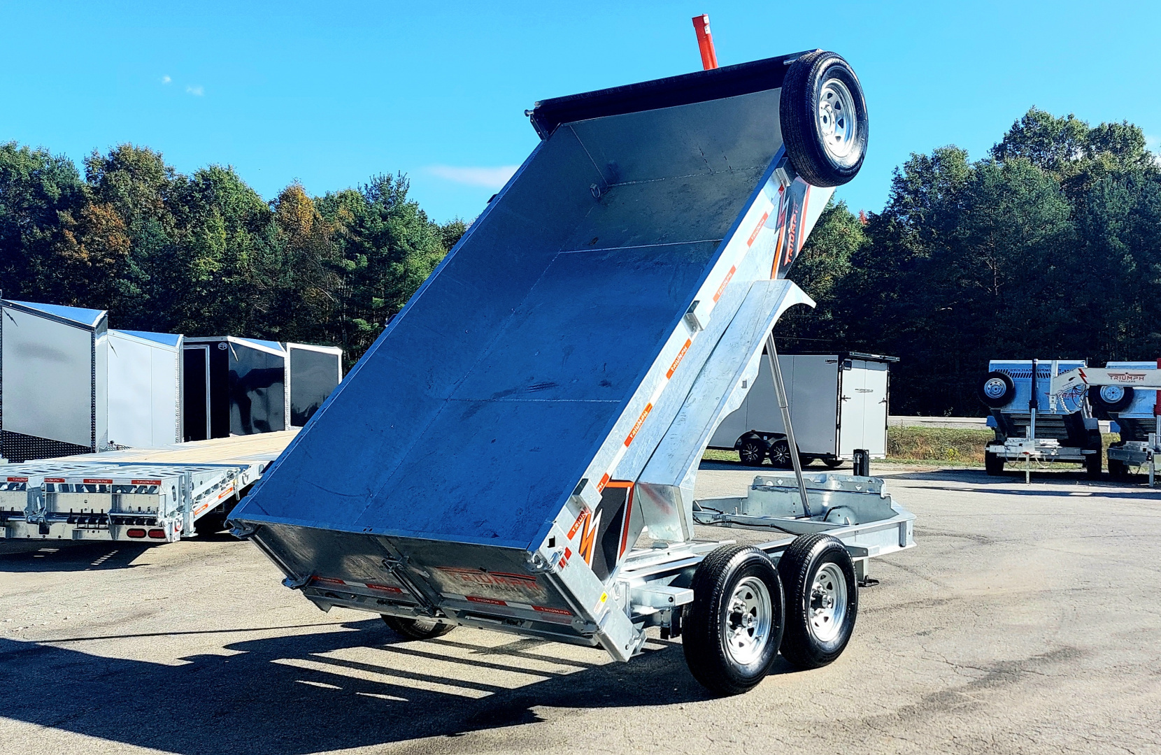 New 7 X 12 GALVANIZED DUMP HYDRAULIC JACK 7 K AXLES SPARE INCLUDED