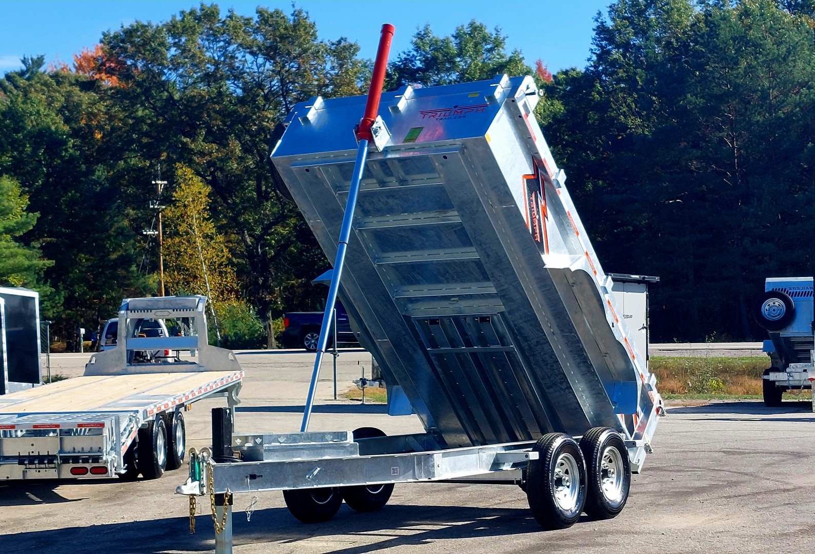New 7 X 12 GALVANIZED DUMP HYDRAULIC JACK 7 K AXLES SPARE INCLUDED