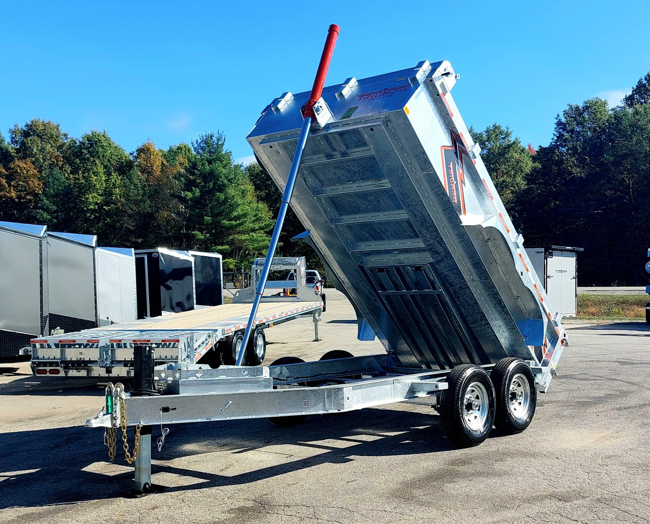 New 7 X 12 GALVANIZED DUMP HYDRAULIC JACK 7 K AXLES SPARE INCLUDED