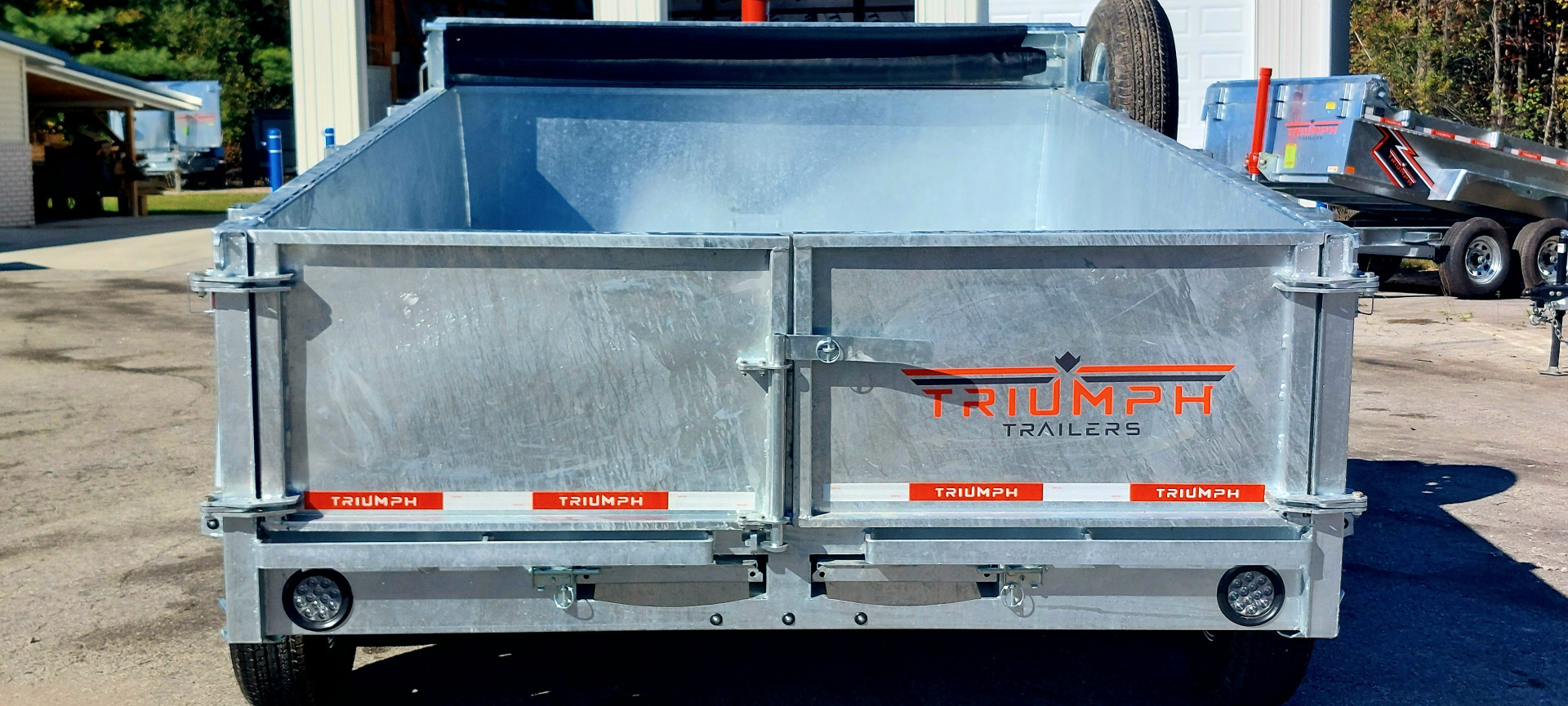 New 7 X 12 GALVANIZED DUMP HYDRAULIC JACK 7 K AXLES SPARE INCLUDED