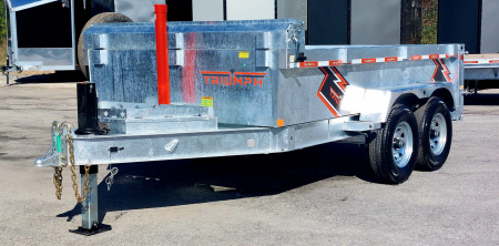 New 7 X 12 GALVANIZED DUMP HYDRAULIC JACK 7 K AXLES SPARE INCLUDED