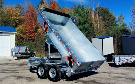 New 7 X 12 GALVANIZED DUMP HYDRAULIC JACK 7 K AXLES SPARE INCLUDED
