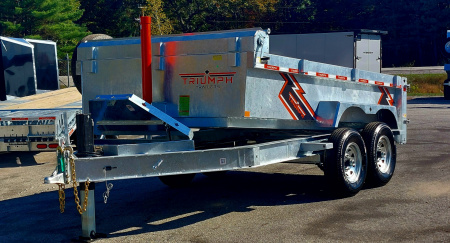 New 7 X 12 GALVANIZED DUMP HYDRAULIC JACK 7 K AXLES SPARE INCLUDED