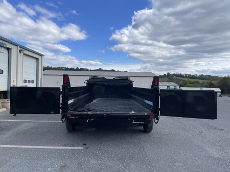 New 2026 Sure-Trac 7X14 Gooseneck Dump Trailer with Hydraulic Jacks & 7 Gauge Floor