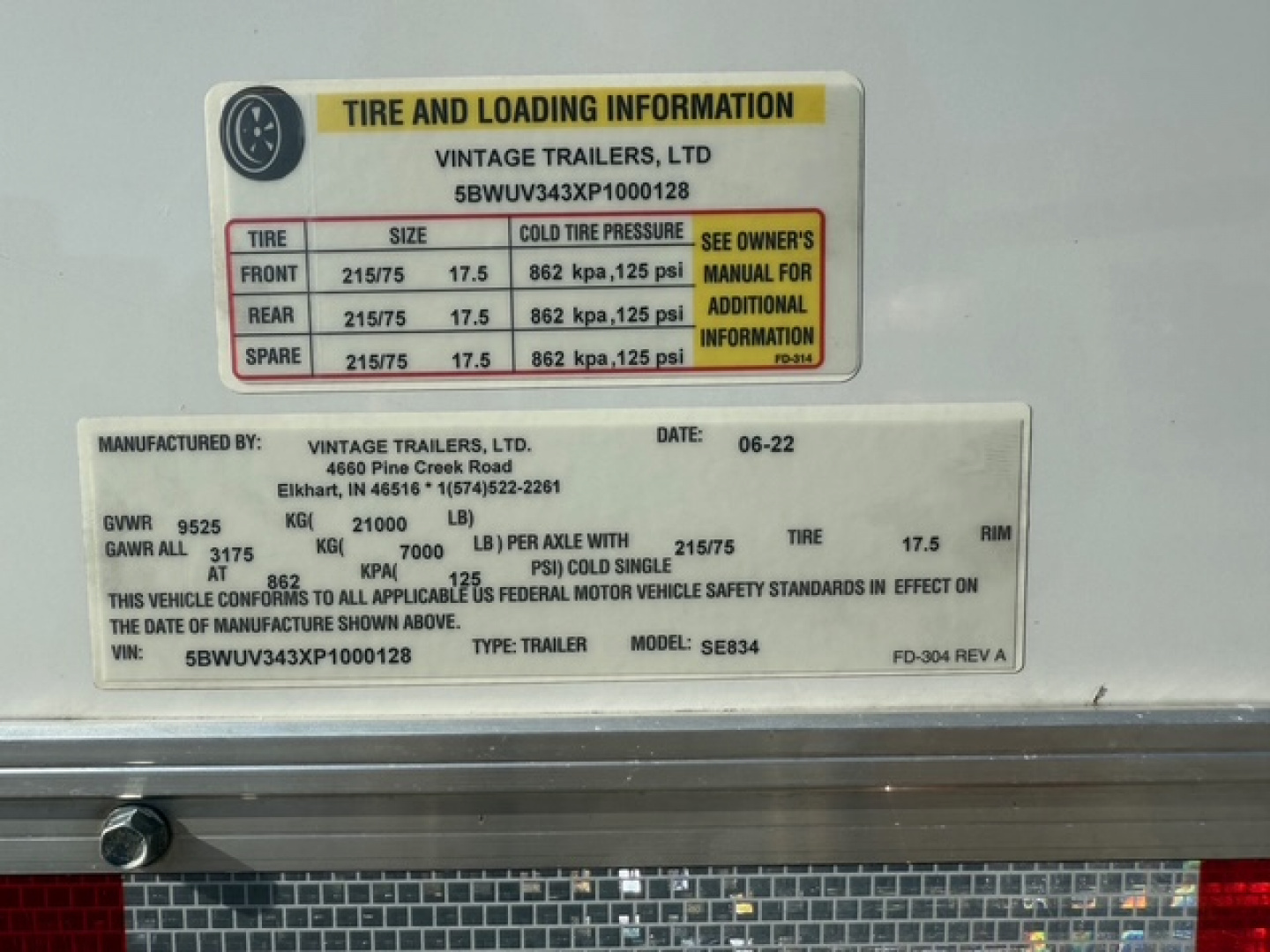 Used 2023 VINTAGE 8X34 STACKER RACE TRAILER