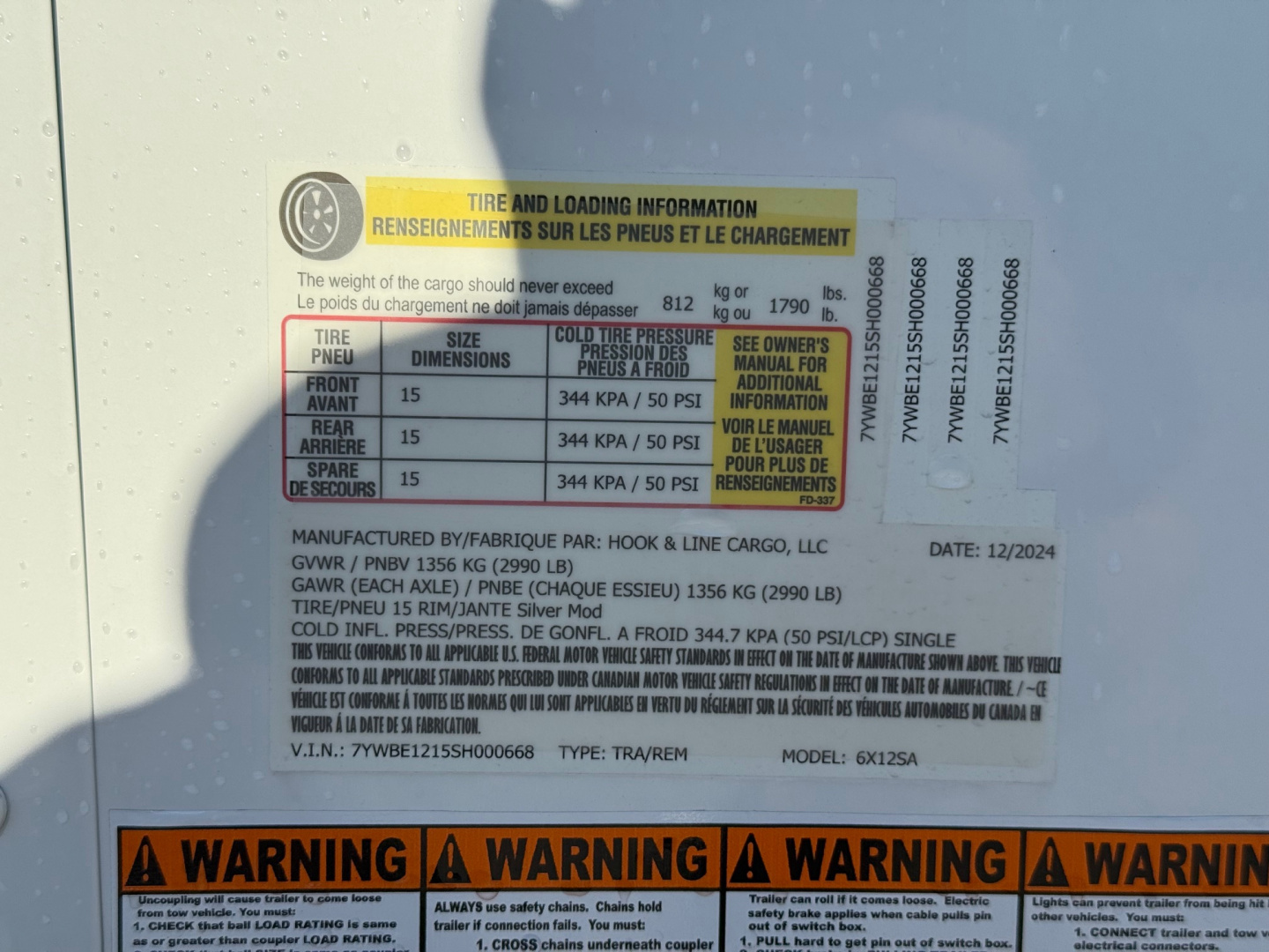 New 2025 HOOK & LINE 6X12 CARGO TRAILER