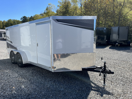 New 2026 Haulmark 7x16 Low Hauler Motorcycle Trailer, Finished Interior